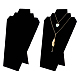 Fingerinspire 2 pieza de soporte de exhibición de collar de joyería de terciopelo negro 12 pulgadas de altura 3d busto maniquí modelo soporte de exhibición de collar organizador de cadena de joyería estante de almacenamiento de colgantes de joyería para espectáculos NDIS-WH0010-15-1
