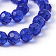 Faceted Glass Round Beads Strands X-GF10mmC24Y-2