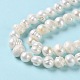 Fili di perle di perle d'acqua dolce coltivate naturali PEAR-E018-50-4