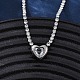 Ожерелья из нержавеющей стали 304 с подвеской в форме сердца из прозрачного кубического циркония для женщин NJEW-Z044-15P-02-2