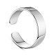 SHEGRACE Rhodium Plated 925 Sterling Silver Cuff Rings JR676A-1