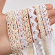 GLOBLELAND 12 Rolls Bohemian Style Wavy Flower Lace Trims Twine String for Craft Floral Cotton Lace Ribbon for Garment Accessories Crafts Gift Wrapping Home Decoration OCOR-GL0001-05-4