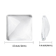 Claires cabochons carrés de verre transparents X-GGLA-A001-15mm-2