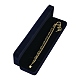 ベルベットジュエリーネックレスボックス  ネックレスのギフトケース  長方形  ミッドナイトブルー  22x5.5x3cm CON-YW0001-58-4