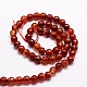 Faceted Natural Agate Round Beads Strands G-E319B-6mm-02-2
