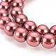 Chapelets de perle en hématite synthétique sans magnétique G-F301-8mm-01-6