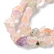 Brins de perles de pierres précieuses mélangées naturelles brutes G-B065-C09-4