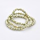 Full Rainbow Plated Frosted Glass Faceted Flat Round Beads Strands EGLA-A033-F4mm-FR05-2
