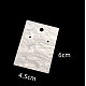 アクリルジュエリーディスプレイカード10個。  水の波紋イヤリングホルダーカード  フローラルホワイト  長方形  6x4.5cm WG56432-04-1