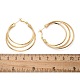Тройные серьги-кольца из латуни для женщин EJEW-U050-02G-5