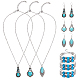 Комплект украшений из богемского стекла и пластиковых бусин SJEW-FI0001-29-1
