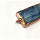 天然藍晶石/シアン石/ジステンペンダント  ナゲット  真鍮パーツ  ローズゴールド  48~75x18~31x5~6mm  穴：2mm G-L461-08RG-3