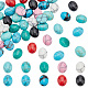 Pandahall элита 48шт 8 цвета окрашенные синтетические бирюзовые кабошоны G-PH0036-03-1