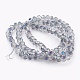 Chapelets de perles en verre électroplaqué GLAA-K027-HR-B01-2