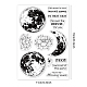 GLOBLELAND Planet Stars Background Clear Stamps Flowers Plants Silicone Clear Stamp Seals for Cards Making DIY Scrapbooking Photo Journal Album Decoration DIY-WH0167-57-0254-6