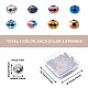 Craftdady 16 fili 8 colori placcare fili di perle di vetro trasparente EGLA-CD0001-04-3