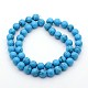 Dyed Synthetic Turquoise Round Bead Strands G-M222-8mm-01-3