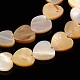 Heart Natural Sea Shell Bead Strands SSHEL-R020-10mm-02-3
