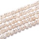 Fili di perle di perle d'acqua dolce coltivate naturali PEAR-L033-50-01-1