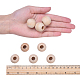 Natural Unfinished Wood Beads WOOD-25-LF-4
