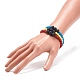 7 stücke 7 farben acryl & natürliche lavagestein runde perlen stretch armbänder sets BJEW-JB08551-4