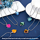 Creatcabin oktober Halskette mit Anhänger aus Glasurne zum Selbermachen DIY-CN0001-82C-4