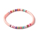 Handgefertigte Heishi-Perlen-Stretcharmbänder aus Fimo BJEW-JB07349-03-3