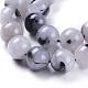Quartz naturel tourmaliné / perles de quartz rutile noires G-E558-04-10mm-3