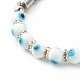Bracelets de perles de mauvais œil faits à la main BJEW-JB06379-6