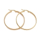 201 Stainless Steel Big Hoop Earrings with 304 Stainless Steel Pins for Women EJEW-E146-07G-B-1