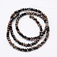 Faceted Rondelle Half Plated Electroplate Glass Beads Strands EGLA-M009-3mm-06-3