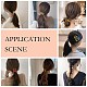 Alloy Ponytail Cuff Rubber Elastic Hair Ties OHAR-P018-A04-4