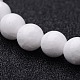 Blanc bracelets naturels stretch jade perles BJEW-F202-06-2