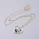 Epoxy Resin Dangle Earring & Pendant Necklace Jewelry Sets SJEW-JS01034-3