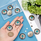 GORGECRAFT 10Pcs 1-Hole Turquoise Buttons Western Conchos Screw Back Round Metal Decorative Conchos Flat Round with Sunflowers Pattern for DIY Luggage and Hardware Accessaries FIND-GF0003-47-3
