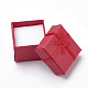 Boîtes à bijoux en carton de couleur unie carrée CBOX-Q034-34B-3