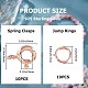 CREATCABIN 10Pcs 925 Sterling Silver Spring Clasps Round Clasps Open Ring with 10Pcs Open Jump Rings Jewelry Connectors for Jewelry Making DIY Necklace Bracelet 3mm(Rose Gold) STER-CN0001-22RG-2