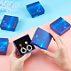 SUPERFINDINGS 20pcs Cardboard Jewellery Gift Boxes Starry Sky Pattern Square for Necklaces Bracelets Earrings Rings Womens Presents with Sponge Pad Inside 2.9x2.9x1.3inch CBOX-BC0001-40B-3