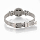 Alloy Rhinestone Snap Cord Bracelet Making BJEW-S136-01-7