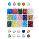 15 farben backen gemalt transparentem glas runde perlen DGLA-JP0001-25-6mm-1
