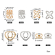 Chgcraft 8pcs 8 style infini & coeur & x forme écharpe boucle anneaux JEWB-CA0001-04-2