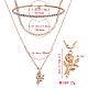Aleación de diamantes collares conjuntos de joyas NJEW-F169-01G-4