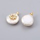 Natural Cultured Freshwater Pearl Pendants PEAR-F008-16G-2