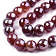 Electroplate Natural Agate Beads Strands G-T131-55-08-3