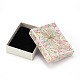 Boîte d'emballage de bijoux en carton à motif de fleurs CBOX-L007-007D-2