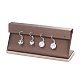 Wooden Covered with PU Leather Earring Stands EDIS-F004-01A-1