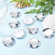 FINGERINSPIRE 10Pcs 51mm Flat Back Round Acrylic Rhinestone Stick On Plastic Gems Clear Extra Large Self Adhesive Round Jewels Embelishments Crystal Circle Gems for Costume Making Cosplay Crafts FIND-FG0001-95A-5