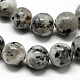 Jaspe de sésame naturel / perles de jaspe kiwi G-Q462-52-6mm-2