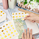 OLYCRAFT 1200pcs/40 Sheets Leaf Envelope Seal Stickers 1 Inch Gold Round Envelope Seal Stickers Maple Wutong Leaf Self-Adhesive Seal Stickers Poplar Claw Leaf Label Stickers for Gift Decorations DIY-WH0349-137F-3
