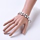 Natural Howlite Beads Multi-strand Bracelets BJEW-JB04193-04-4
